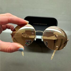 Victoria Beckham Gold Circle Sunglasses